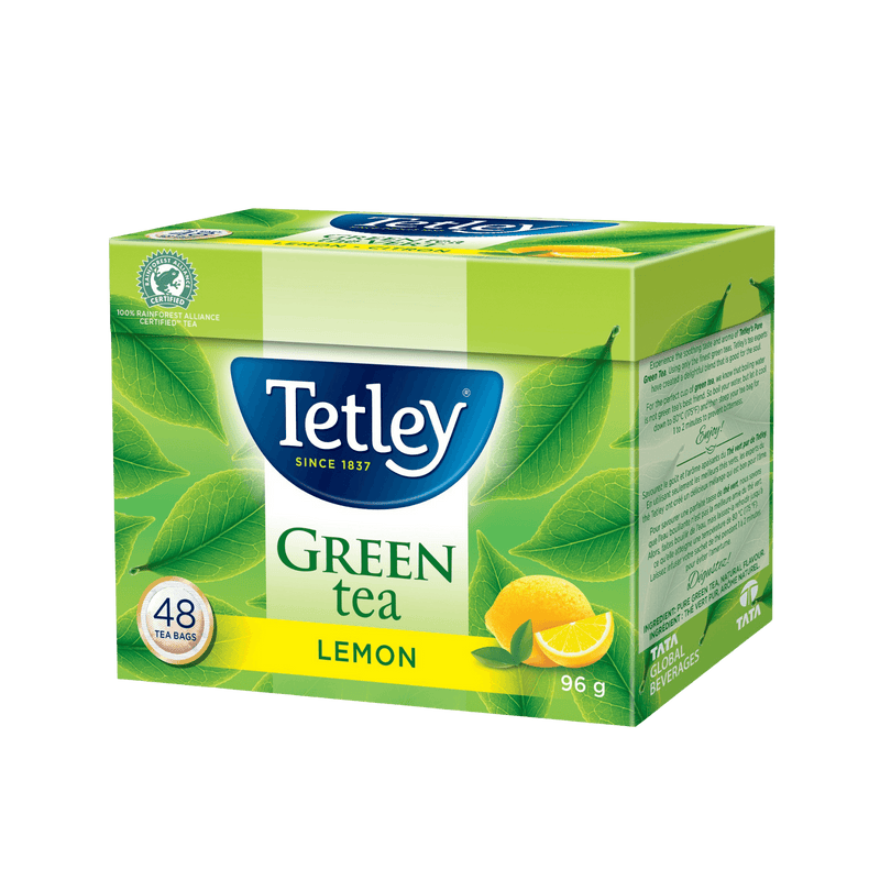 Lemon Green tea box with 48 tea bags. 