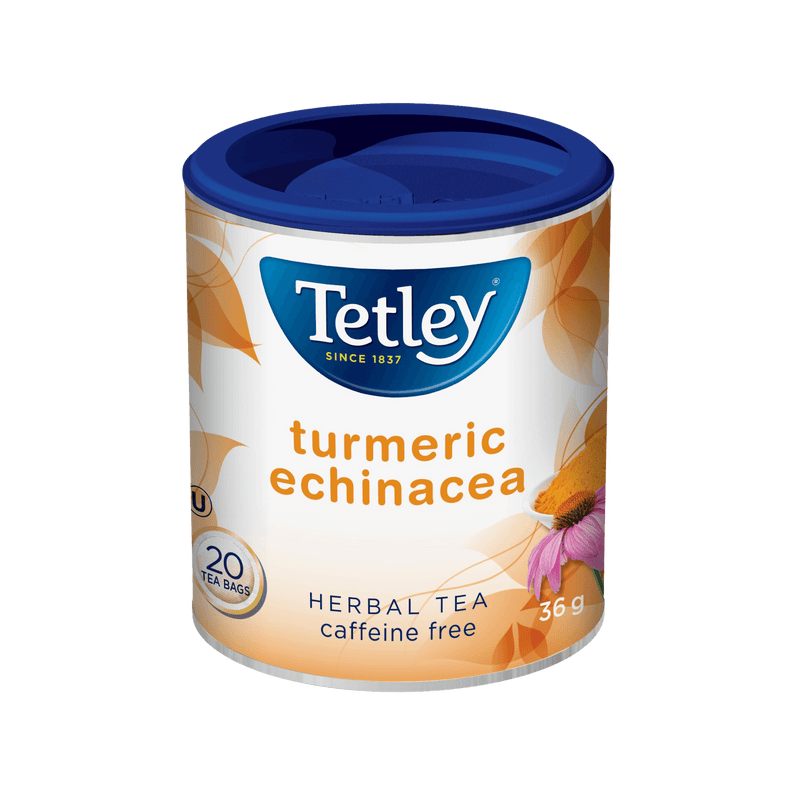 Turmeric Echinacea canister with 20 tea bags. 