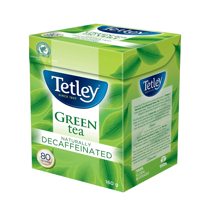 Naturally Decaffeinated Green Tea – Tetley Canada