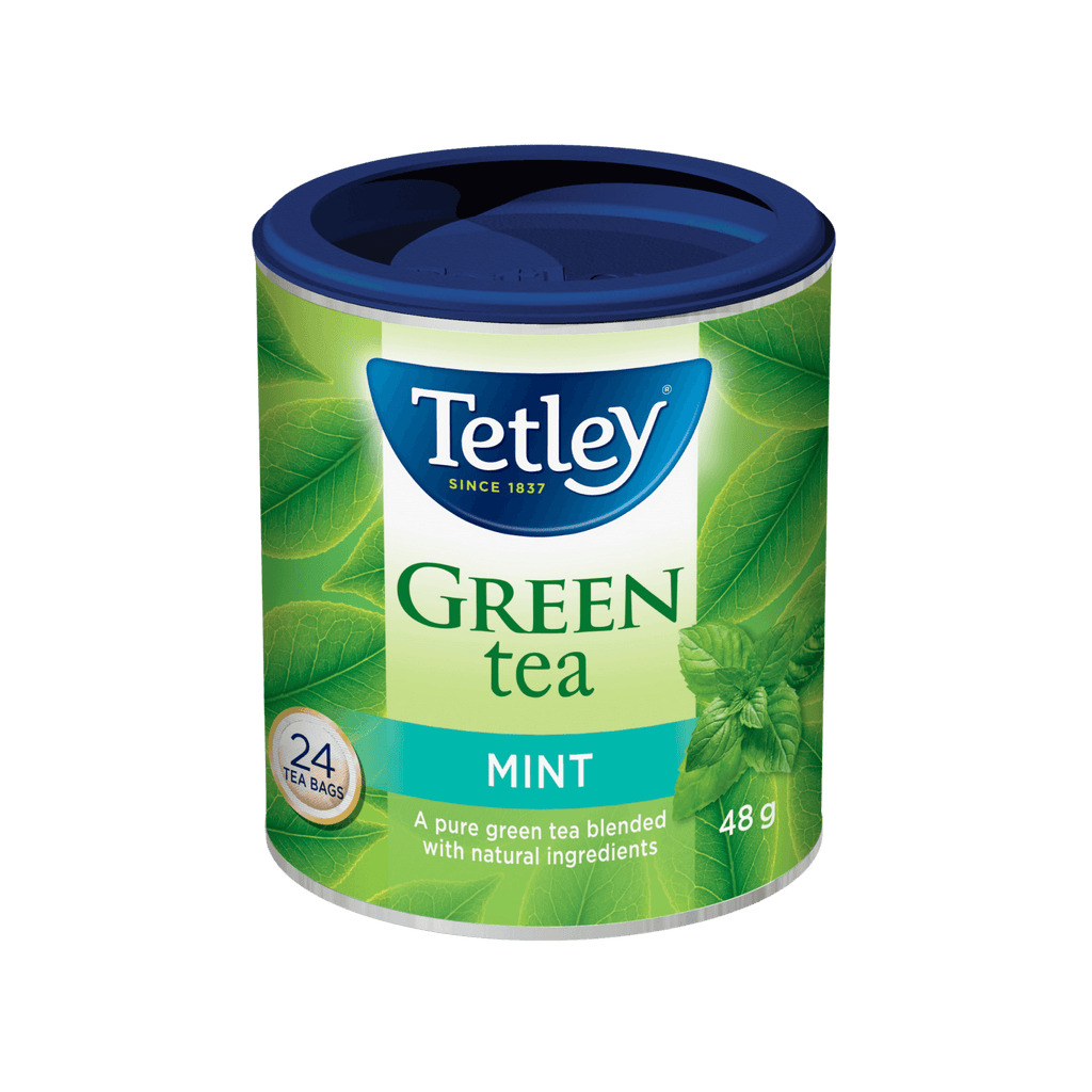 mint tea　1225 Tetley Pure Peppermint Caffeine-Free Herbal Tea 40 Bags